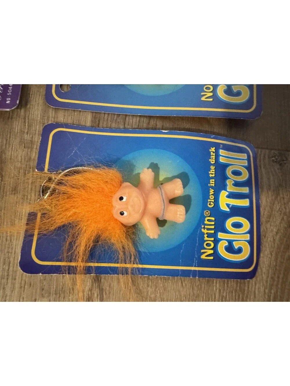 4 Vintage 1992 Norfin Glo Trolls Key-Lites Magnetic Glow in Dark NOS